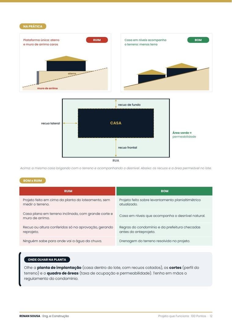 Página com diagramas e comparação bom e ruim